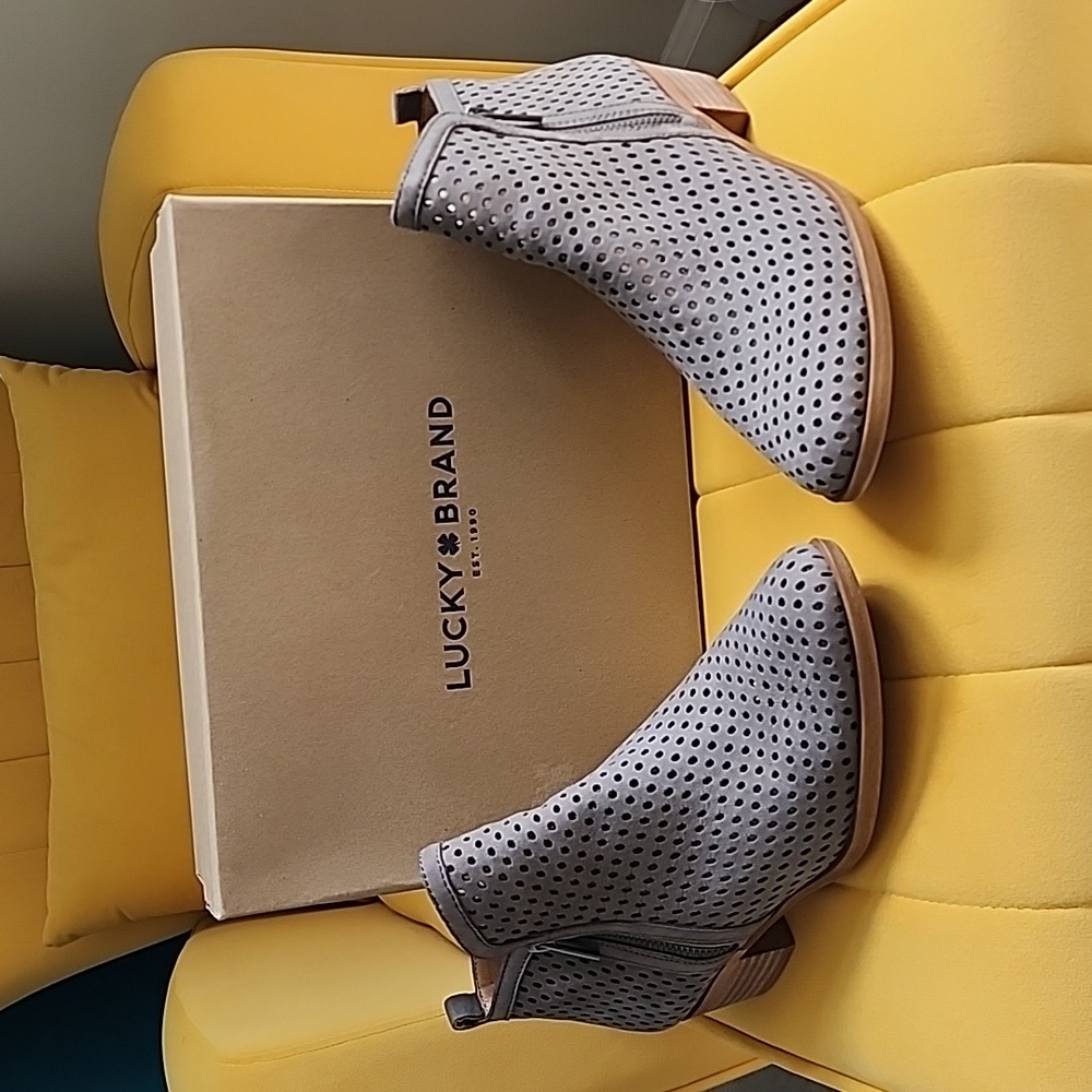 LuckyBrand Perforated Ankle Boots